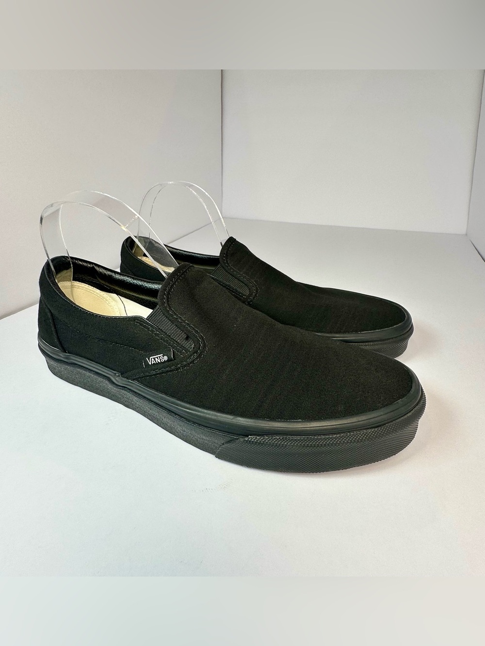 Vans Classic Slip-on Shoes Black/Black Mens 9.5/Women's 11